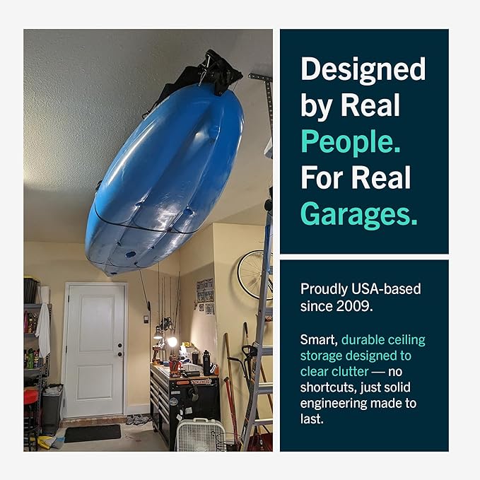 StoreYourBoard Kayak and Canoe Ceiling Hoist – Overhead Garage Storage Rack - Image 6
