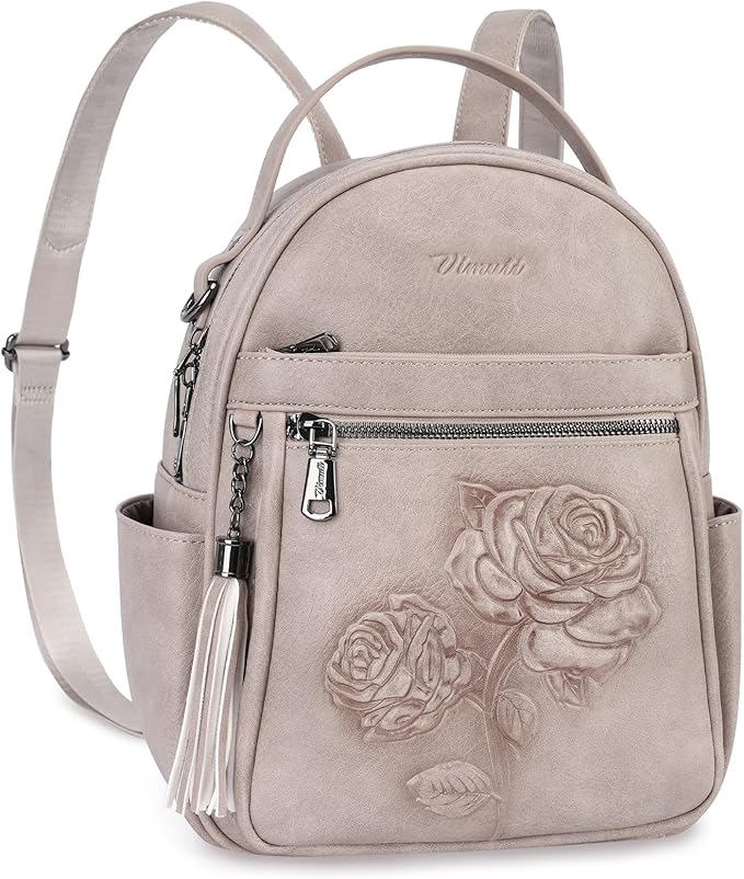 Mini Backpack Purse for Women, Embossed Leather Small Backpack Fashion Travel by BestSeller