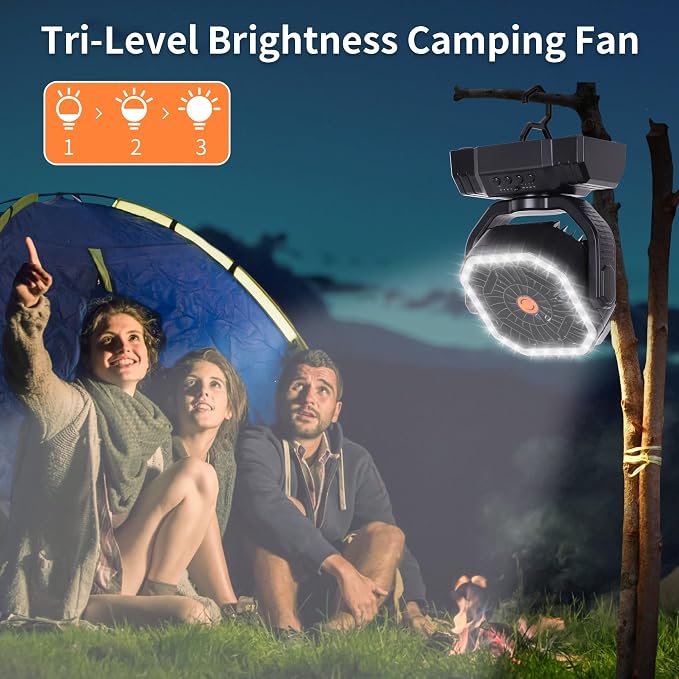 AVV 20000mAh High Speed Portable Camping Rechargeable Fan - Image 3