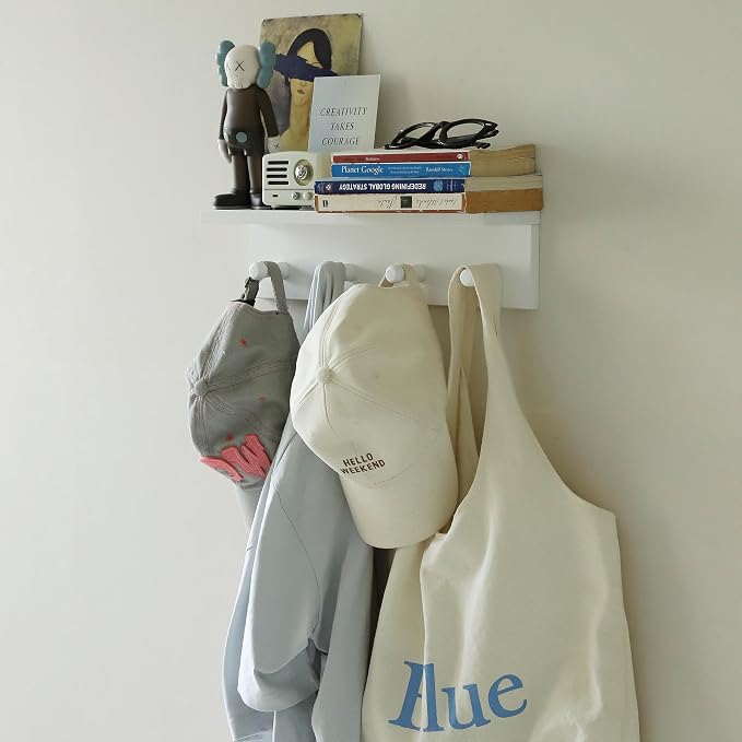 Entrance Coat Rack ，Coat Hooks, Wall-Mounted Wooden Hook Rack, Wall-Mounted - Image 5