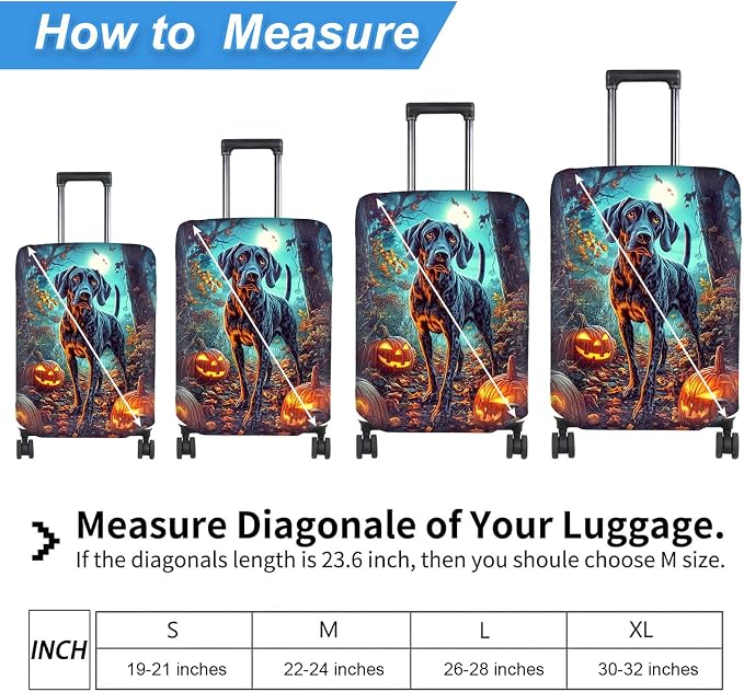 Luggage Cover Protector for 19-20 Inch Suitcases, TSA Approved Elastic Travel - Image 2