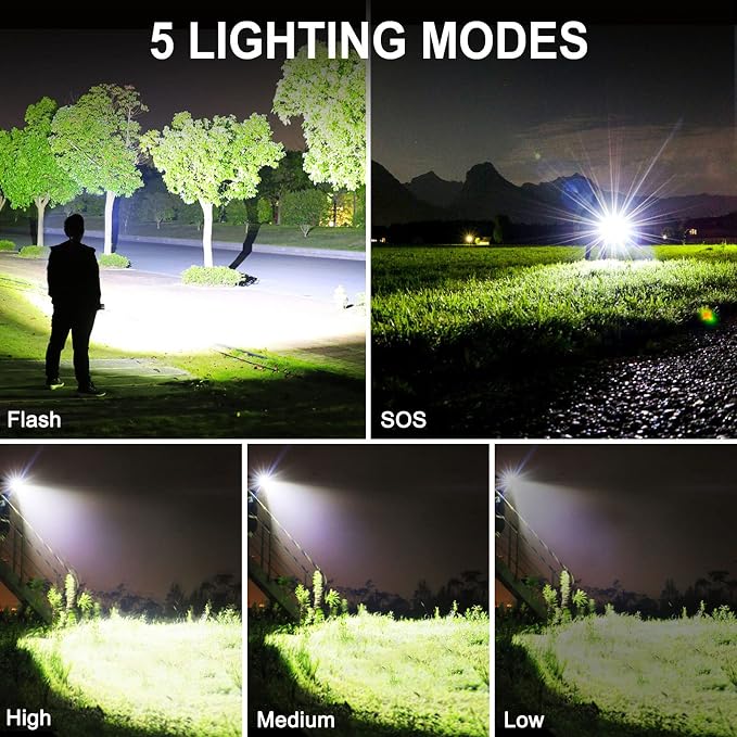 OMALIGHT Rechargeable LED Flashlight, 000 Lumens Super Bright Tactical - Image 2