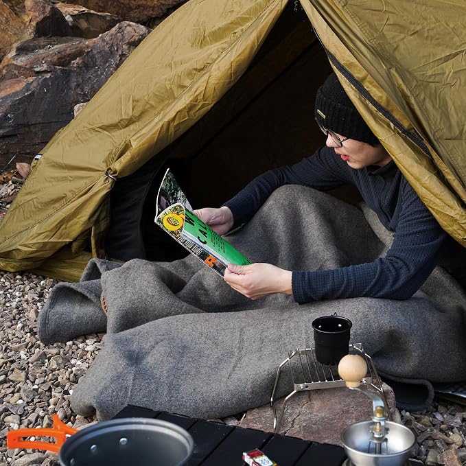REDCAMP Wool Blanket, Warm and Thick Wool Camping Blanket- Great - Image 6