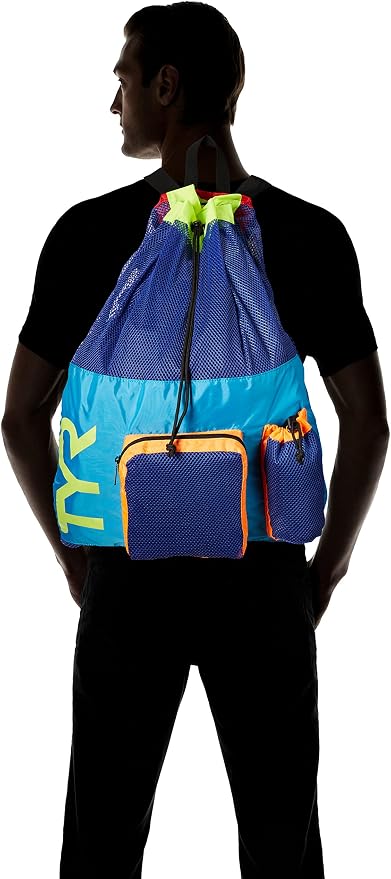 TYR Big Mesh Mummy Backpack for Swim, Gym and Workout Gear, 40-Liter Capacity - Image 2