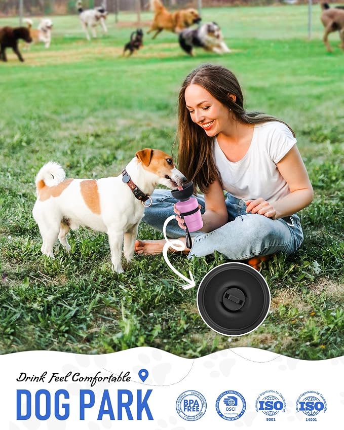 lesotc Dog Water Bottle, Portable Pet Dispenser - Image 3