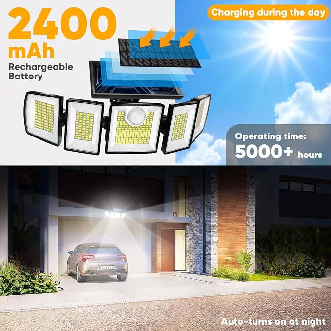 Solar Motion Lights Outdoor - - Image 3