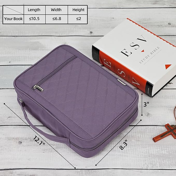 FINDCOZY Bible Cover for Women, Durable Carrying Book Case Church Bag for - Image 6