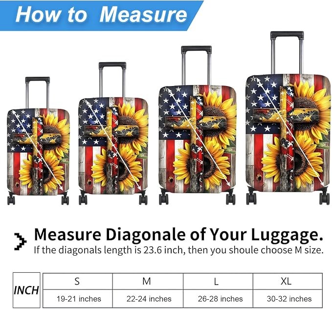 Luggage Cover Protector for 30-32 Inch Suitcases, TSA Approved Elastic Travel - Image 2