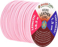 Mandala Crafts Round Genuine Pink Leather Cord by MandalaCrafts