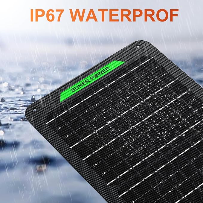 SUNER POWER Waterproof 12W 12V Solar Battery Charger & Maintainer PRO, Built-in - Image 8