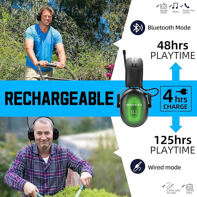 PROHEAR 033 2.0 Bluetooth Hearing Protection Headphones - Image 3