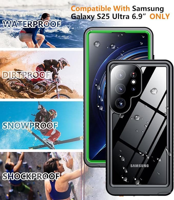 Temdan Designed for Samsung Galaxy S25 Ultra Case Waterproof, Built-in Lens & - Image 2