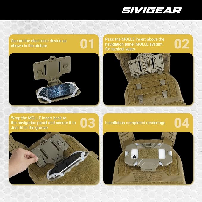 Tactical Molle Phone Holder for Plate Carrier Vest, Quick Release & Adjustable - Image 4