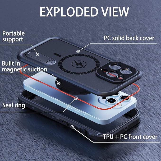 Omio for iPhone 13 Pro Max Waterproof Case Compatible - Image 5