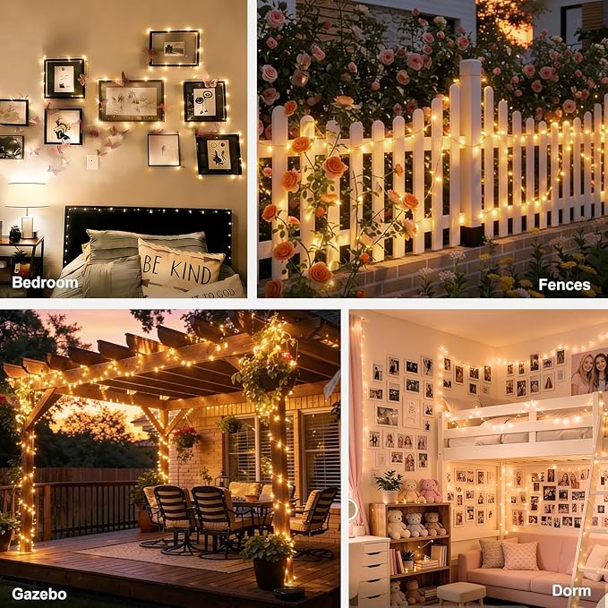 suddus Flexible Copper String Lights Waterproof Decorative Fairy Lights Warm - Image 2