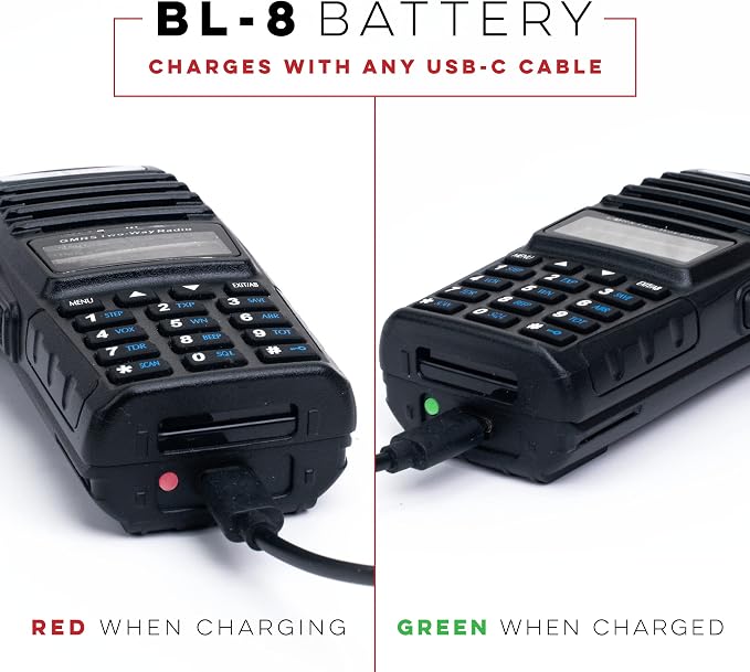 BTECH GMRS-V2 5W 200 Fully Customizable Channels GMRS Two-Way Radio. USB-C - Image 3