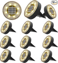 Joomer Solar Ground Lights, 12 Pack 8 LED Solar Lights Outdoor Waterproof IP68 by Joomer