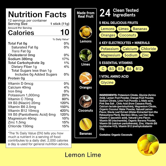 DryWater Electrolyte Powder Packets, Lemon Lime - Image 6