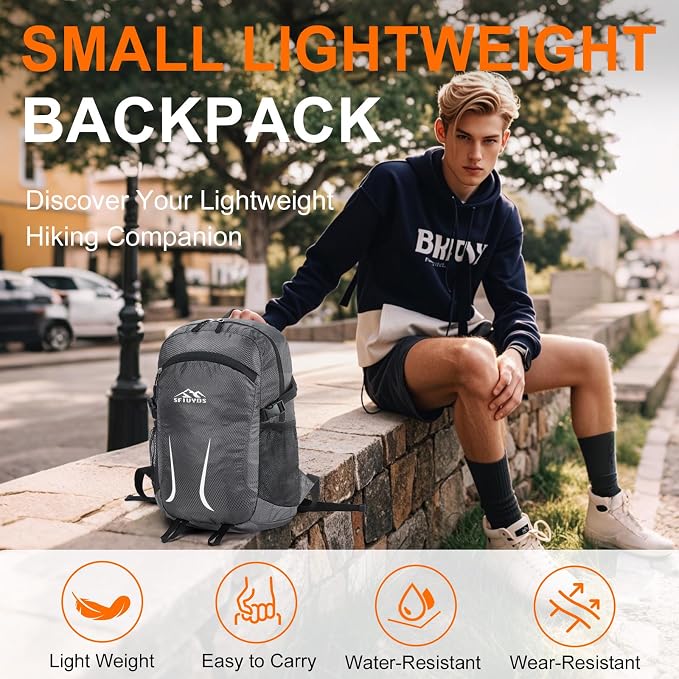 Small Hiking Backpack 35L Travel Lightweight Hiking Packable Daypack - Image 2