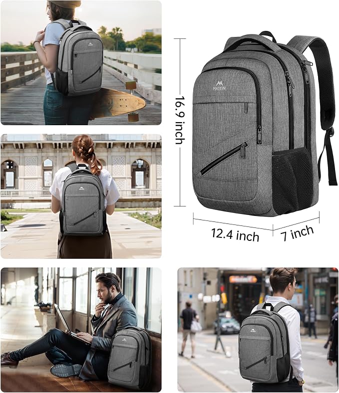 MATEIN Laptop Backpack 15.6 Inch, 20 L Personal Item Bag Airport Approved - Image 6