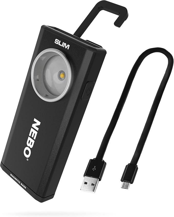 NEBO SLIM Pocket Flashlight | 500 Lumens, Rechargeable Mini EDC Work Light by NEBO