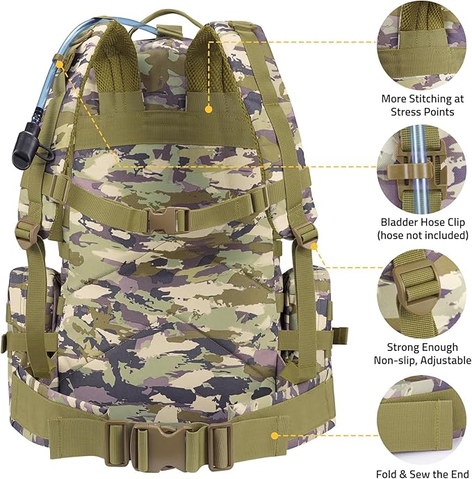 CVLIFE Tactical Backpack Military Army Rucksack 60L Large Assault Pack - Image 4