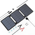 FlexSolar 28W Foldable Solar Panel Trickle Charger Maintainer Kits - 12V DC & by FlexSolar
