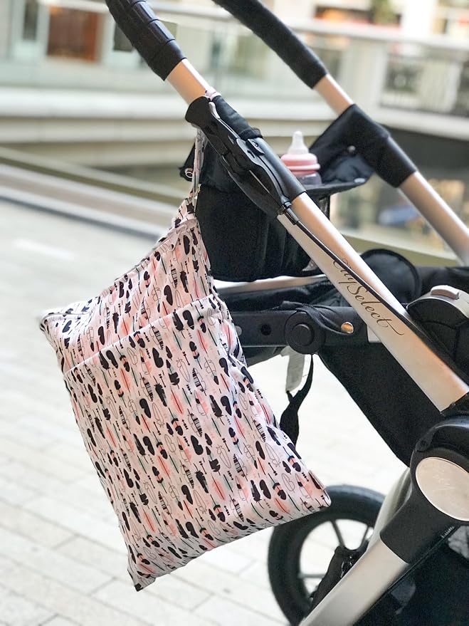 ALVABABY 3pcs Baby Cloth Diaper Wet Dry Bags Waterproof Reusable - Image 3