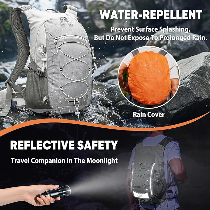 25L Hiking Backpack with Rain Cover Lightweight Hiking Daypack - Image 4