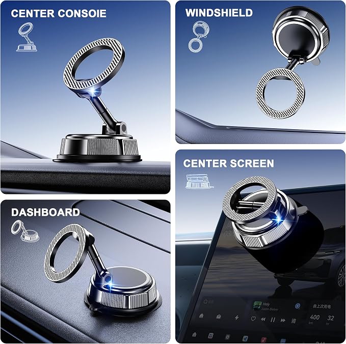 Qifutan for MagSafe Car Phone Holder Mount Phone Mount for Car Windshield - Image 2