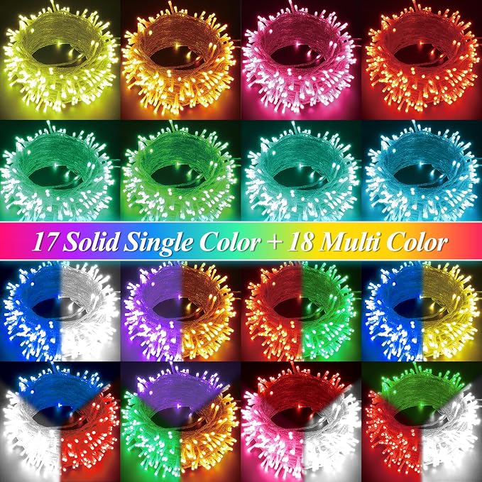 LitHome 33Ft 100 LED Color Changing Christmas String Lights, 35 Colors 9 Modes - Image 4