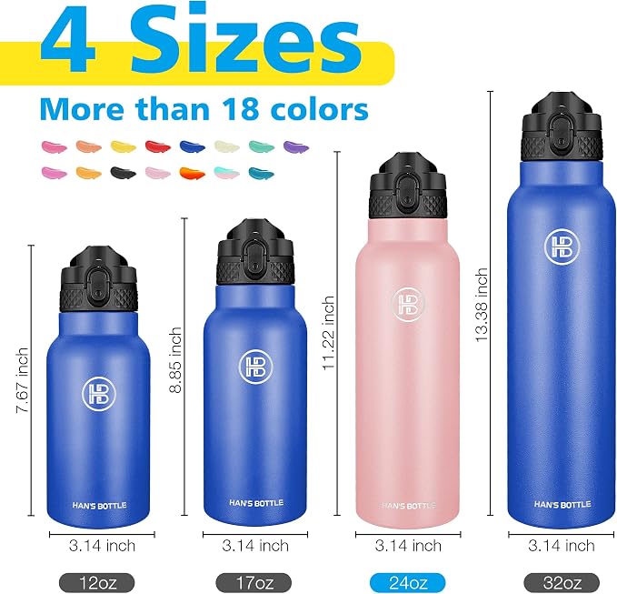 Han's Bottle Sports Water Bottle - 24 Oz - Image 2