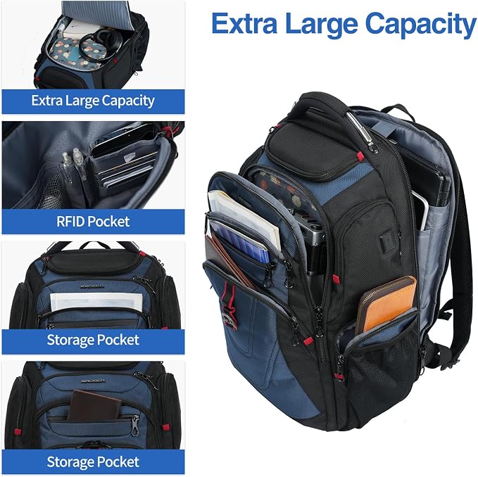 KROSER Friendly Travel Laptop Backpack 17.3 inch XXXL Gaming Backpack - Image 3