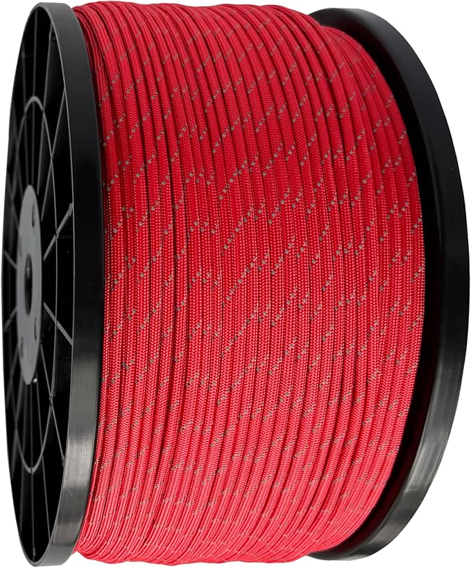 Reflective Paracord 550 lb, 7 Strand Paracord Rope 1000ft 4mm, Nylon Parachute - Image 2