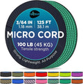 TECEUM Micro Paracord – 1.18 mm X 125 ft – Micro Utility Cord – Thin Braided by TECEUM