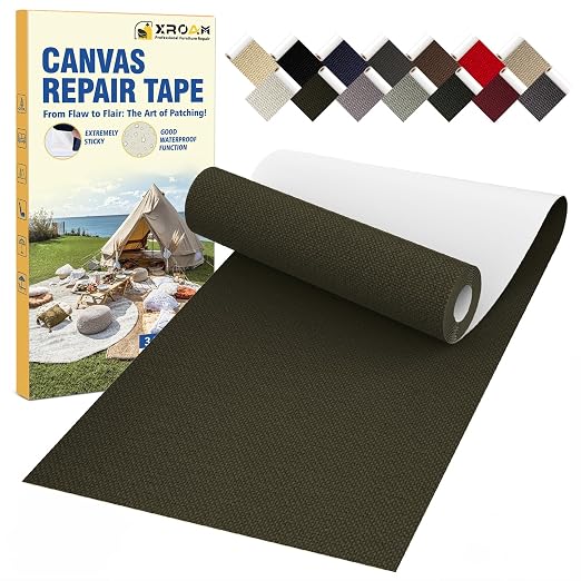 Canvas Repair Tape, 3.2 x 63 Inch Waterproof Heavy Duty Fabric Tape by ProfessionalFurnitureRepair