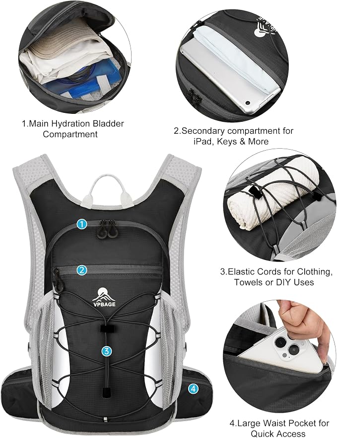 Hydration Backpack with 2L Water Bladder - Image 3