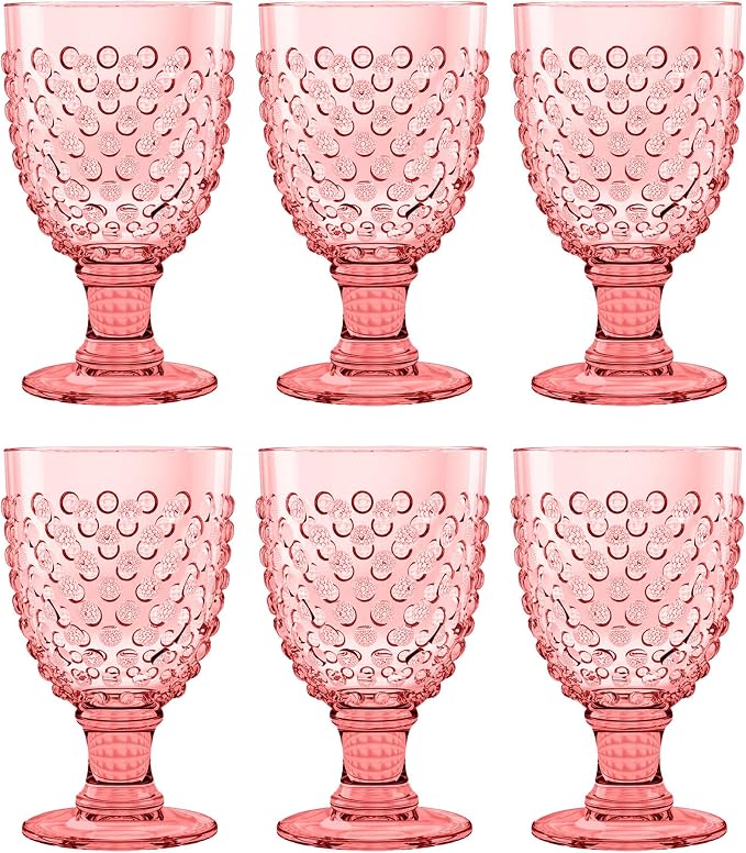 Hobnail Acrylic Wine Glass by AbodeHomewares-TheDesignDestinationforTabletopDrinkwareKitchenandPet
