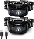 Foxelli USB‑C Rechargeable LED Headlamp – Ultra‑Light 2.4 oz & by FOXELLI