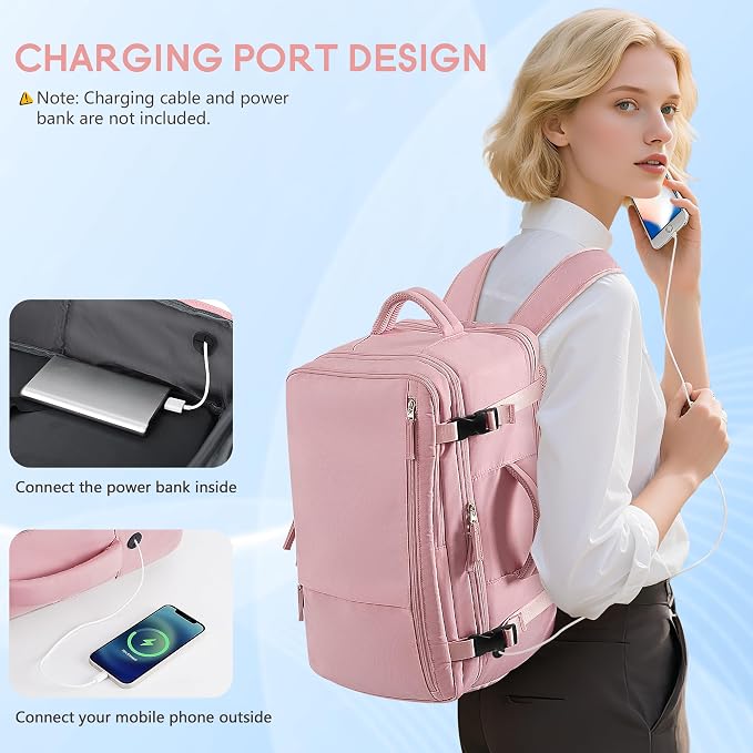 Beraliy Travel Backpack for Women, Airline Approved Bag, Carry On Waterproof - Image 4