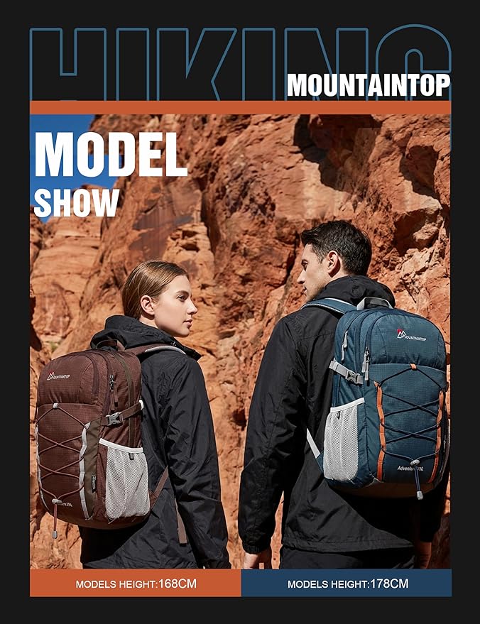 MOUNTAINTOP 25L Hiking Backpack, Lightweight Travel Backpack - Image 3