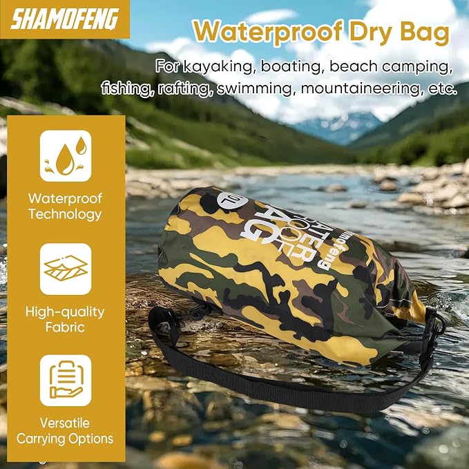 Waterproof Dry Bag 5L/10L/15L/20L/30L Roll Top Dry Storage Backpack - Image 2