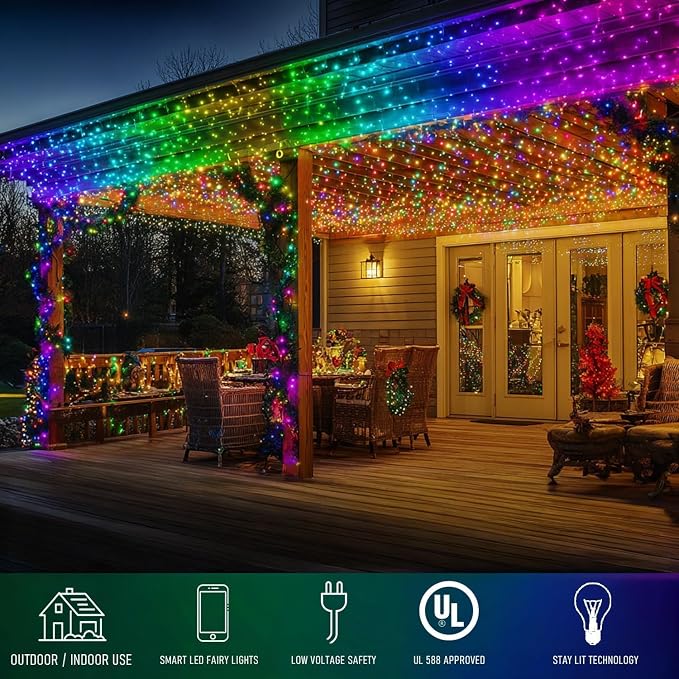 TW SHINE Smart Christmas Lights, 300 LED 100FT Color Changing Halloween String - Image 5