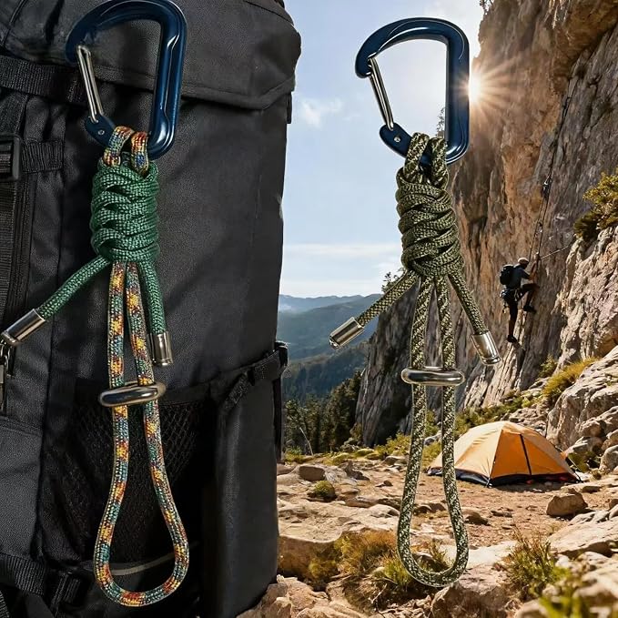 2-Pack Paracord Lanyard with Aluminum Carabiner Clip -Heavy-Duty Survival - Image 2