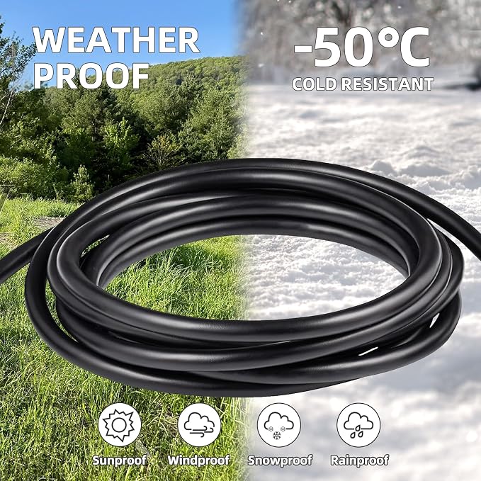 TiFFCOFiO Indoor Outdoor Extension Cord Waterproof, 60 Feet 3 Prong Power Cord - Image 5