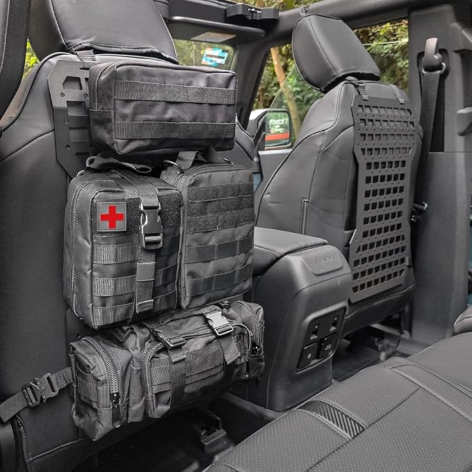 MAIKER 2pcs Tactical Seat Back Molle Panel Compatible by MAIKEROFFROAD