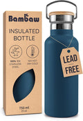 Bambaw 24 oz Stainless Steel Water Bottle, Insulated Metal Water Bottle Wide by Bambaw