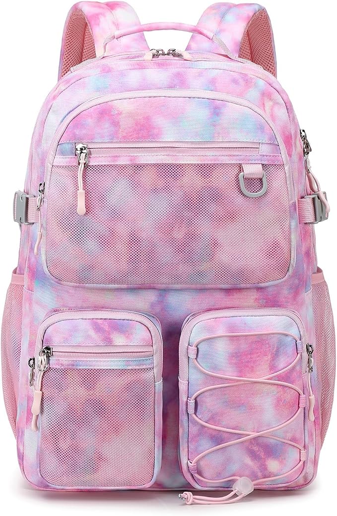 Lohol Multi-Pocket Backpack for School College Travel, Heavy Duty Big Bookbag by Lohol
