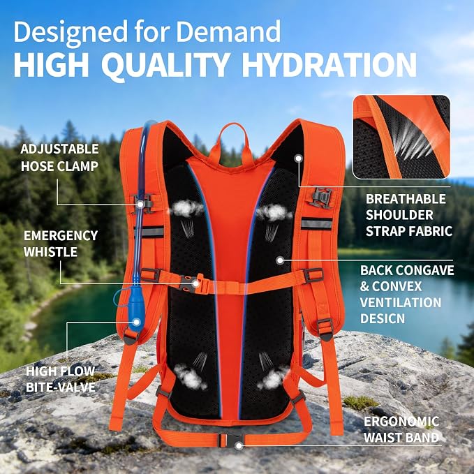 KABAQOO Hydration Backpack, 18L Multipurpose Hiking Backpack - Image 4
