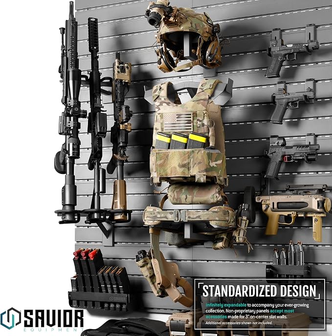 Savior Equipment Wall Rack System Tactical Helmet Attachment Gear Wall Mount - Image 4